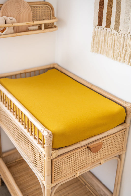 Organic Change Pad/Bassinet Sheet - OUTLET Sheets Kiin ® Mustard 