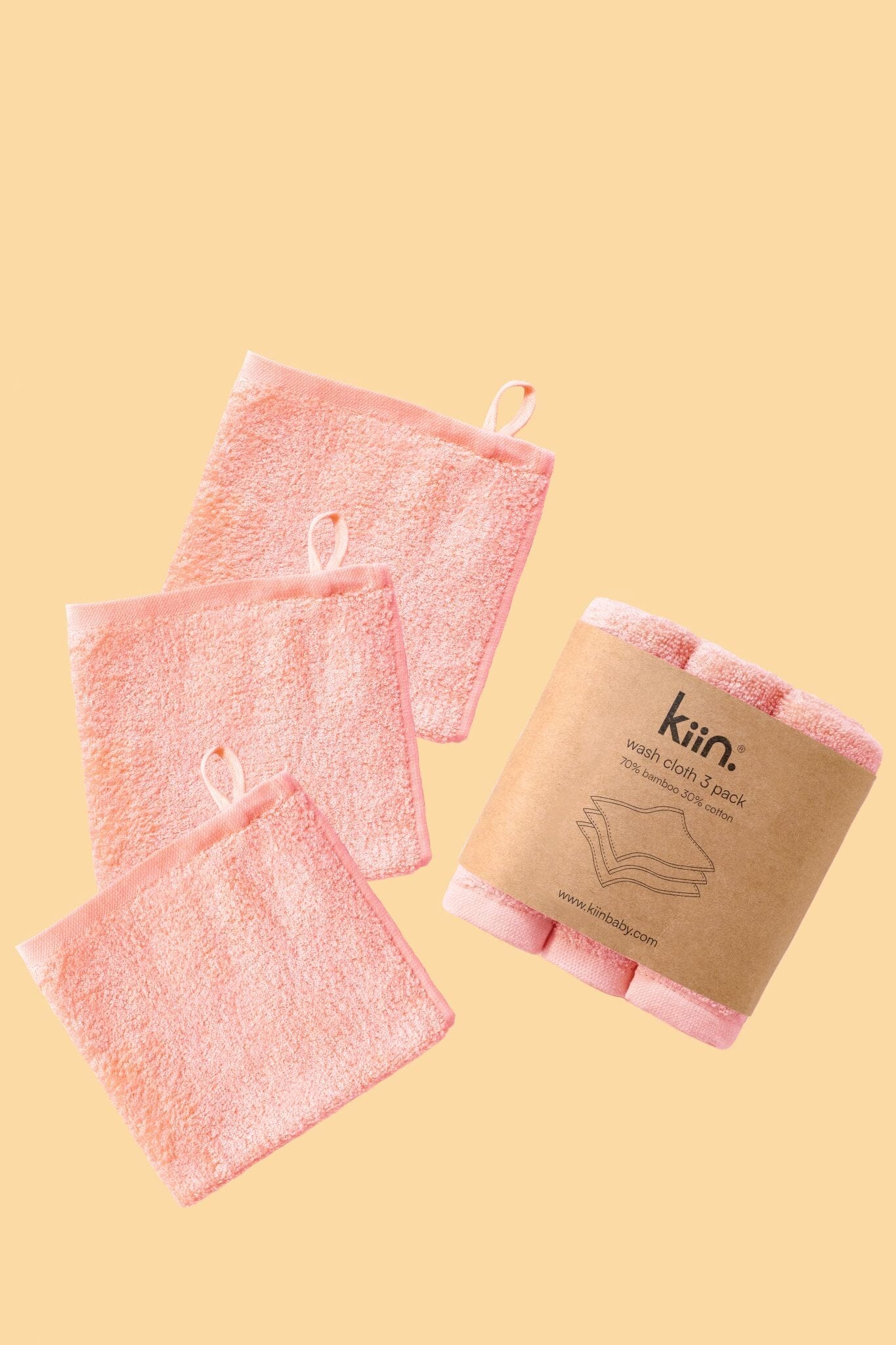 Wash Cloths 3 Pack Towels + Wash Cloths Kiin ® Peony 